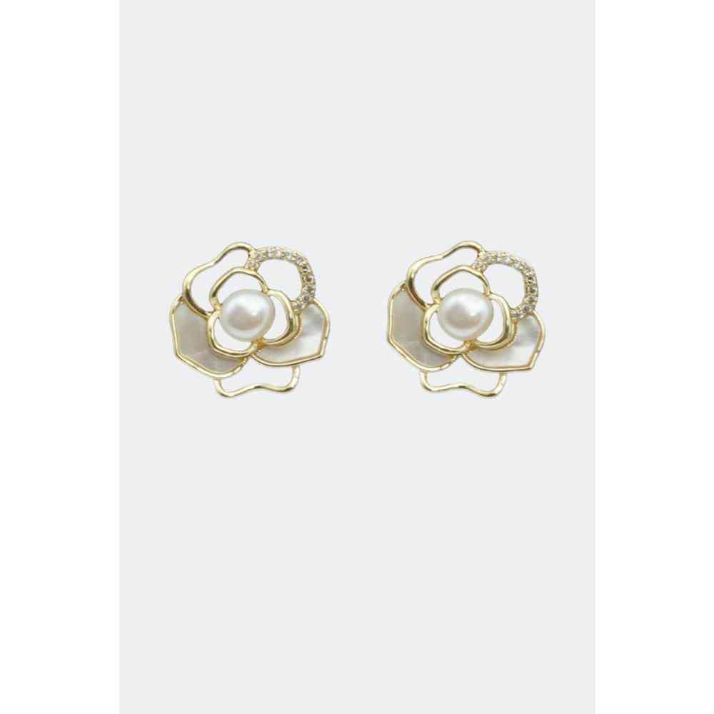 Voodoo Vixen - Cut Out Flower Stud Ohrringe - Goldfarben